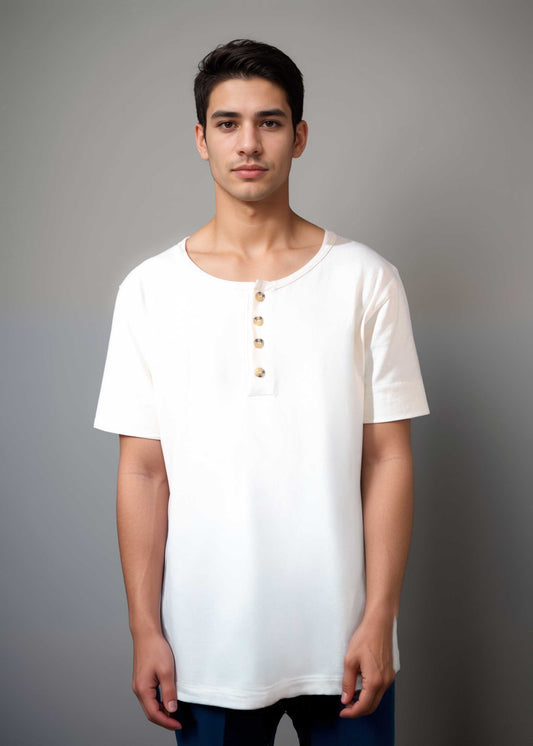 Henley Short Sleeve Organic Cotton Shirt